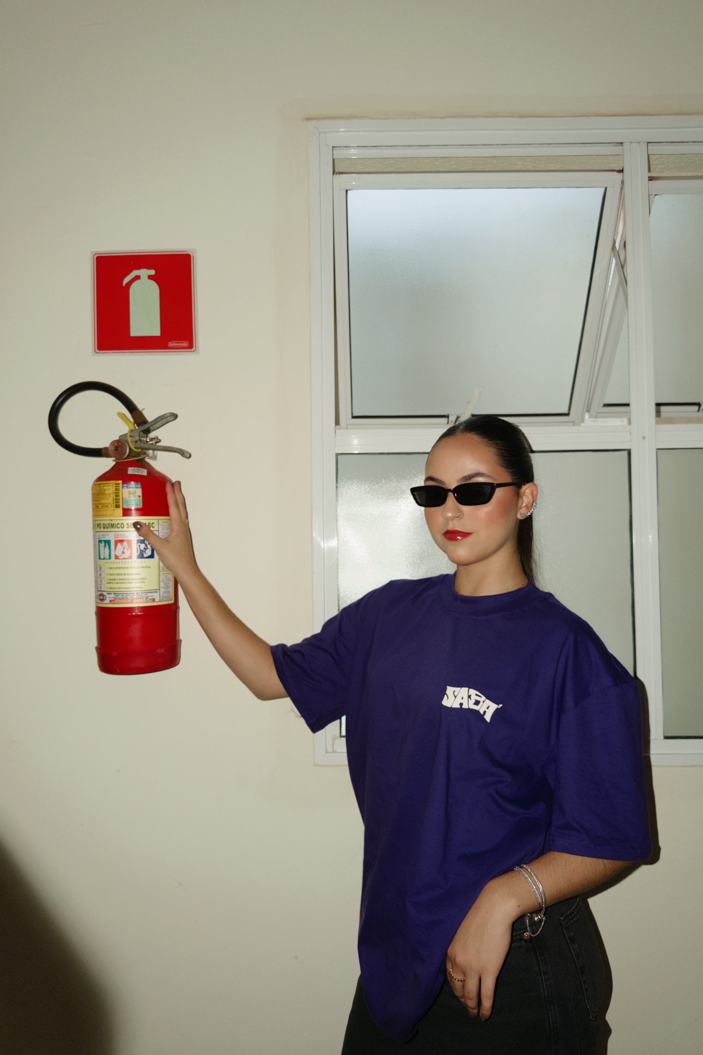 Camiseta Oversized Sabá Originals Púrpura